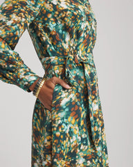 Chico's On Sale - Printed Long-Sleeved Shirtdress