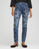 Chico's Online - Mixed-Media Girlfriend Slim Ankle Jeans
