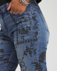 Chico's Online - Mixed-Media Girlfriend Slim Ankle Jeans