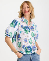 Chico's On Sale - Floral Paisley Eyelet Blouse