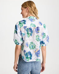 Chico's On Sale - Floral Paisley Eyelet Blouse