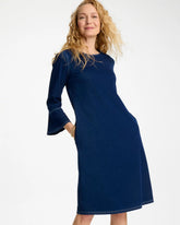 Chico's Discount - Bell Sleeve Knit Denim Dress
