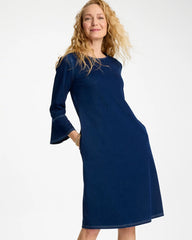 Chico's Discount - Bell Sleeve Knit Denim Dress
