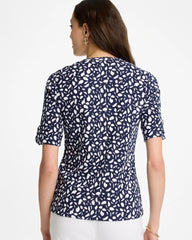 Chico's / Printed Pima V-Neck Tee