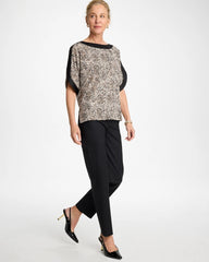 Chico's Discount - Printed Jersey & Satin Dolman Tee