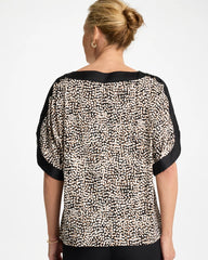 Chico's Discount - Printed Jersey & Satin Dolman Tee