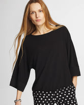 Chico's / Matte Jersey Bubble Hem Top