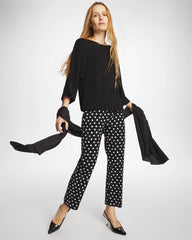 Chico's / Matte Jersey Bubble Hem Top