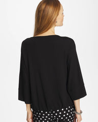 Chico's / Matte Jersey Bubble Hem Top