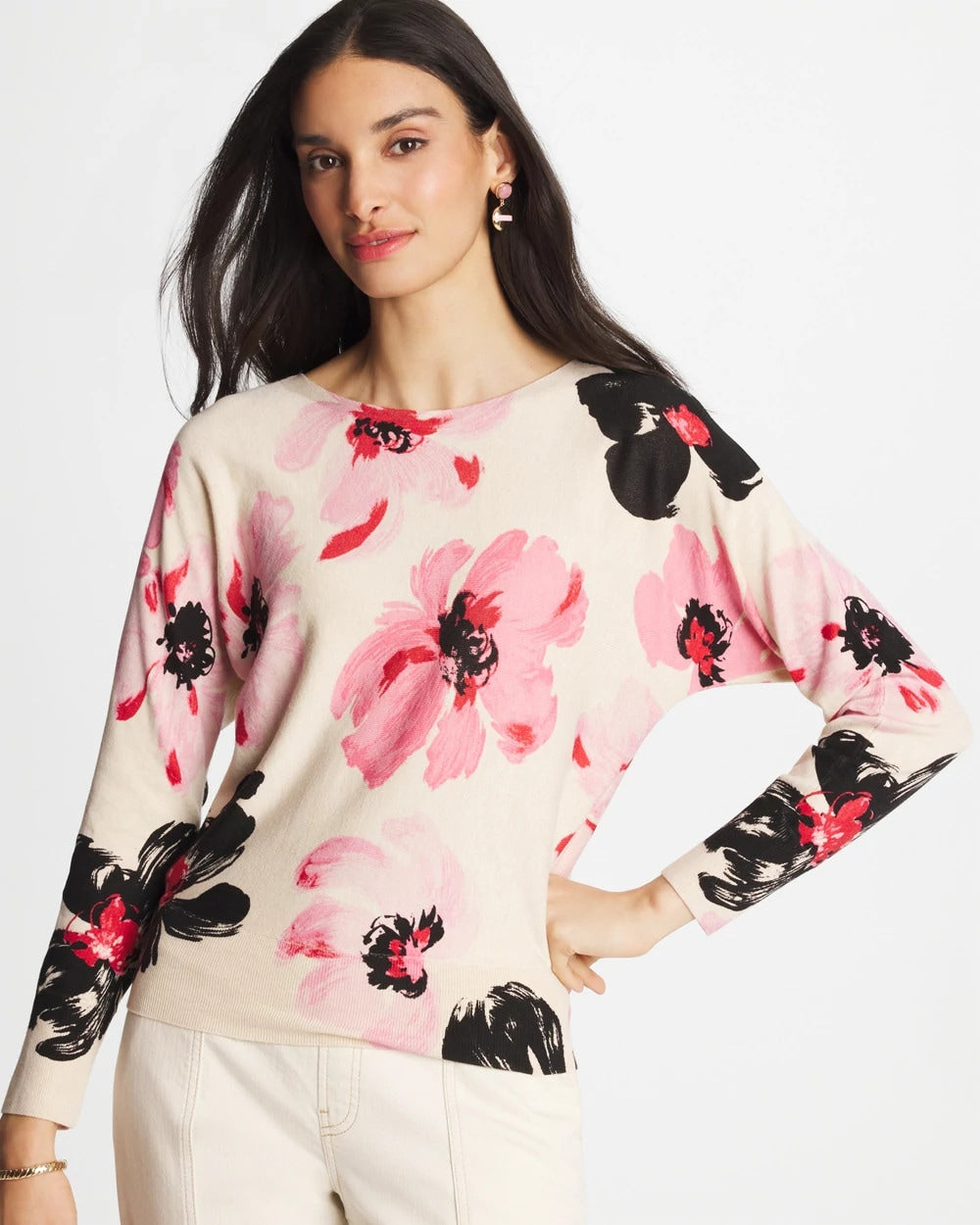 Chico's On Sale - Printed Bateau Dolman Pullover