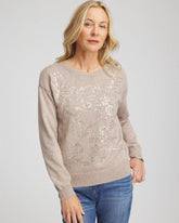 Chico's For Sale - Floral Sequined Pullover