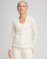 Chico's Online - Fringe Textured V-Neck Cardigan
