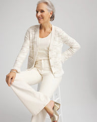 Chico's Online - Fringe Textured V-Neck Cardigan