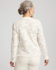 Chico's Online - Fringe Textured V-Neck Cardigan