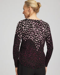 Chico's Discount - Ella Printed V-Neck Sweater