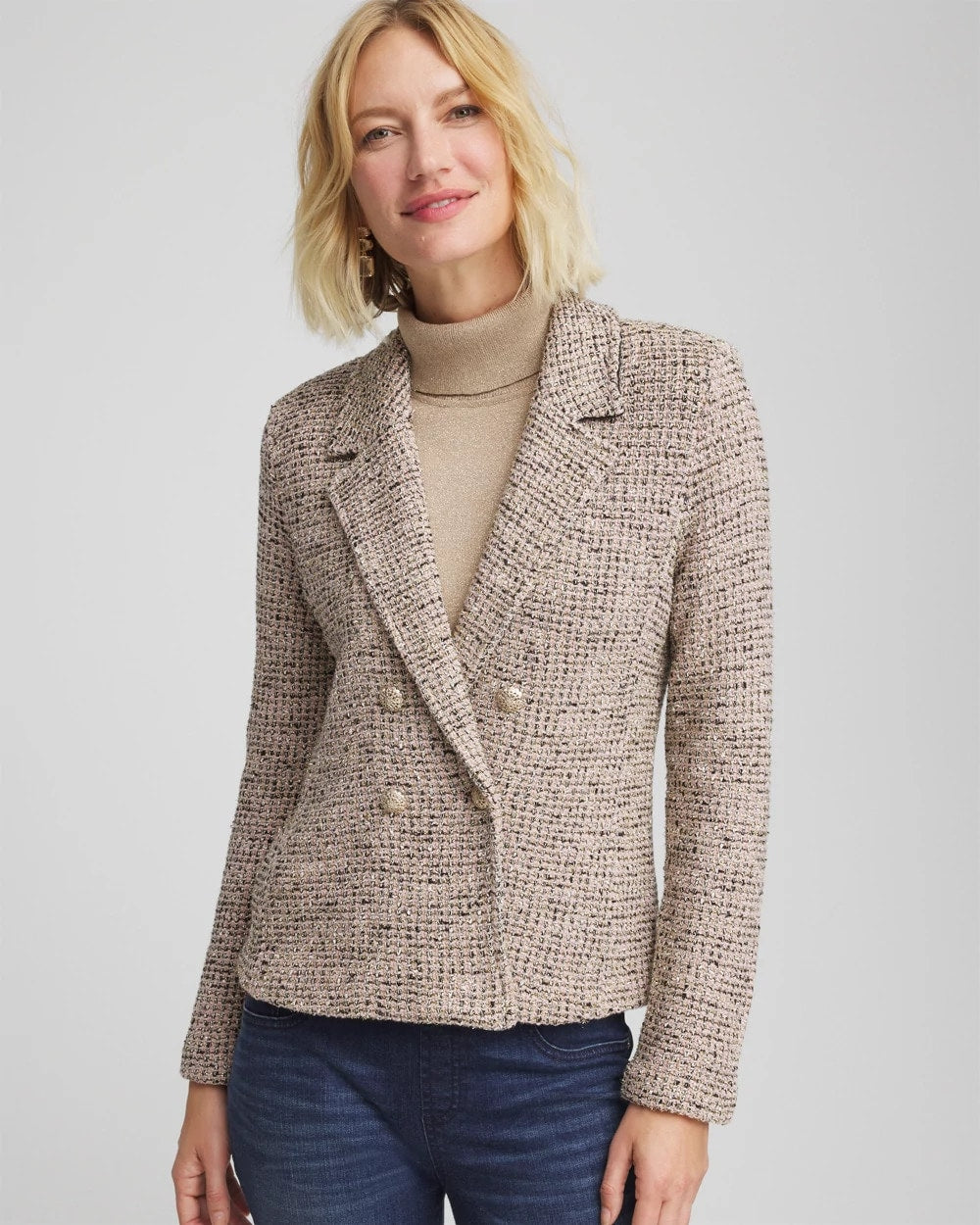 Chico's For Sale - Double Breasted Tweed Blazer