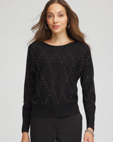 Chico's / Ella Embellished Dolman Pullover Sweater