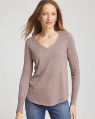 Chico's Discount - Ella Embellished V-Neck Sweater