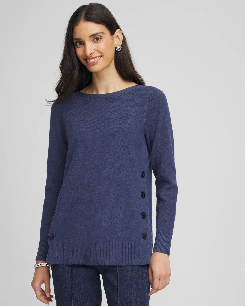 Chico's Online - Button Tunic Sweater