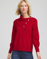 Chico's / Button Envelope Neck Sweater