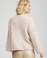 Chico's Online - Sequined Cable Knit Sweater