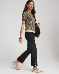 Chico's On Sale - Bi-Stretch Flared Button-Hem Cropped Pants