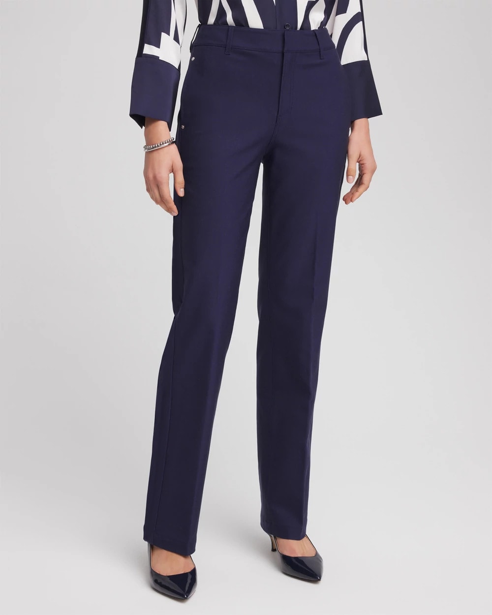 Chico's US - Cotton Straight-Leg Trousers