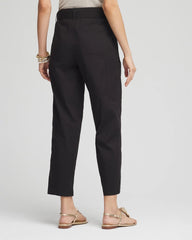 Chico's Sale - Poplin Pull-On Tapered-Leg Cropped Pants