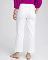 Chico's On Sale - Striped Straight-Leg Cropped Pants