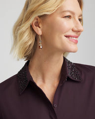 Chico's Sale - Sequin Collar Midi Shirtdress