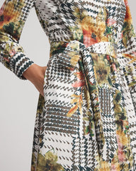 Chico's / Artisanal Floral Print Maxi Shirtdress