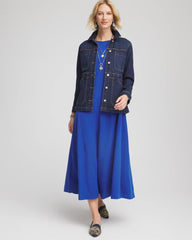 Chico's Outlet - Seamed Crepe Maxi Dress