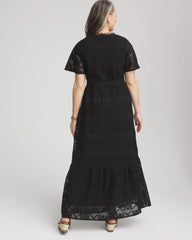 Chico's US - Petite Crochet-Lace Maxi Dress
