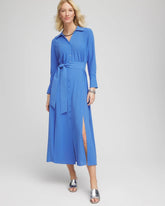 Chico's Sale - Belted Split Hem Maxi Shirtdress