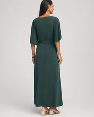 Chico's For Sale - Belted Flutter-Sleeve Maxi Dress