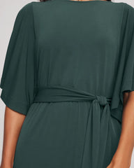 Chico's For Sale - Belted Flutter-Sleeve Maxi Dress