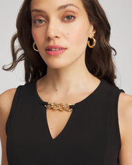Chico's Online - Travelers™ Jersey Knit Chain-Trim Jumpsuit