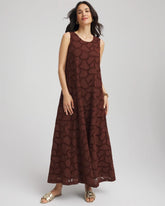 Chico's / Eyelet Cutout Maxi Tank Dress