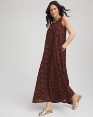 Chico's / Eyelet Cutout Maxi Tank Dress