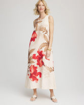 Chico's Floral Tank Linen Maxi Dress