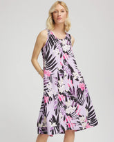 Chico's Discount - Zenergy® Floral Palms Lightweight Midi Dress