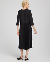 Chico's Discount - Satin-Knit Pleated Maxi Dress
