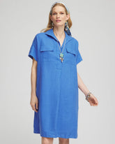 Chico's / High-low Linen Shirtdress