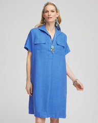 Chico's / High-low Linen Shirtdress