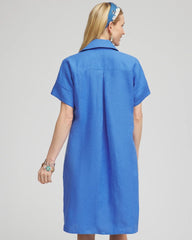 Chico's / High-low Linen Shirtdress