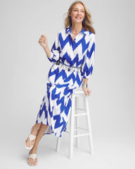 Chico's Discount - Chevron Striped Shirtdress