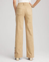 Chico's For Sale - Embroidered High-Rise Wide-Leg Jeans