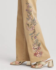 Chico's For Sale - Embroidered High-Rise Wide-Leg Jeans