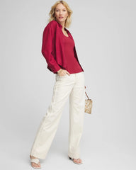 Chico's Online - Sea Salt High-Rise Frayed Jeans