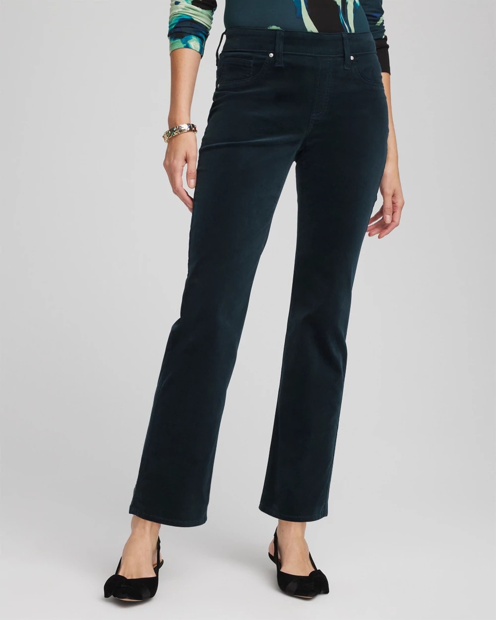 Chico's Online - Velveteen Pull-On Flared Jeans